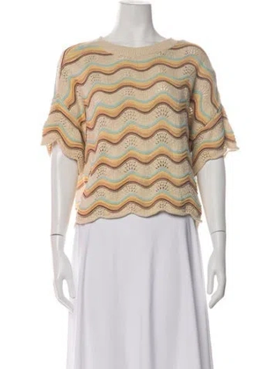 Pre-owned L*space Striped Crew Neck Sweater In Multicolor