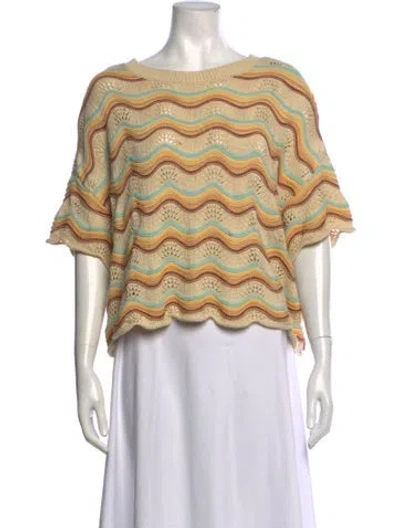Pre-owned L*space Striped Crew Neck Sweater In Multicolor