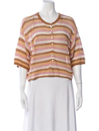 Pre-owned L*space Striped Crew Neck Sweater W/ Tags In Multicolor