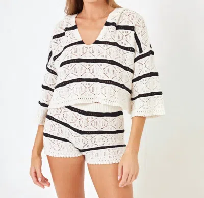 L*SPACE STRIPED DIAMOND EYES HOODIE IN STARCROSSED STRIPE