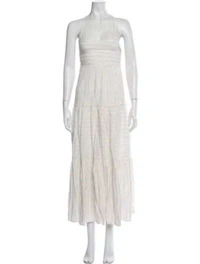 Pre-owned L*space Striped Long Dress In Neutral