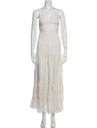 Pre-owned L*space Striped Long Dress In Neutral