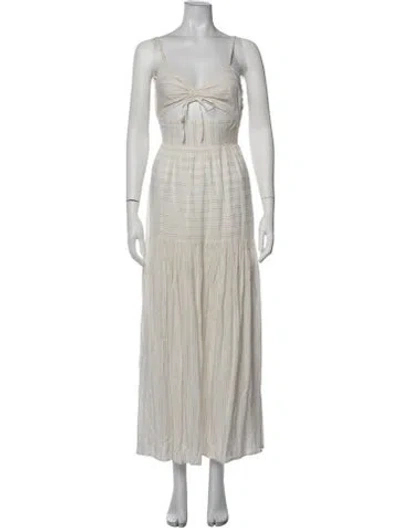 Pre-owned L*space Striped Long Dress In Neutrals