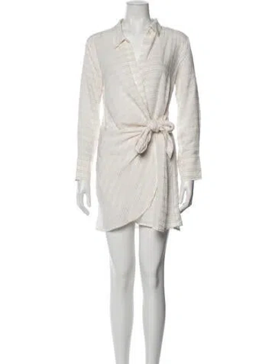 Pre-owned L*space Striped Mini Dress In Neutrals