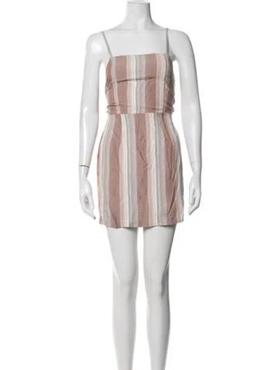 Pre-owned L*space Striped Mini Dress W/ Tags In Neutrals