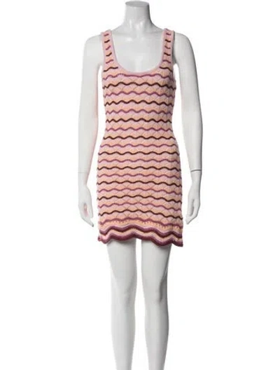 Pre-owned L*space Striped Mini Dress W/ Tags In Pink