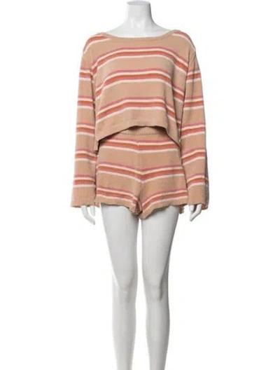 Pre-owned L*space Striped Pant Set In Multicolor