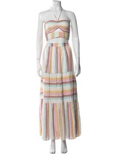Pre-owned L*space Striped Skirt Set In Multicolor