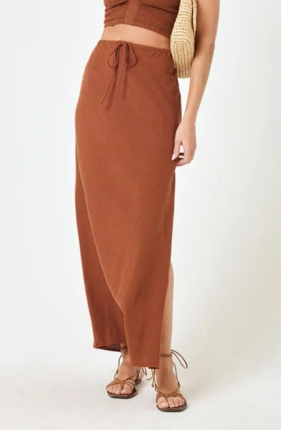 L*space Summer Feels Drawstring Waist Skirt In Brown