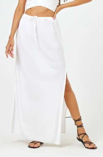 L*space Summer Feels Drawstring Waist Skirt In Cream