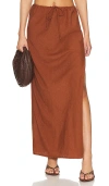 L*space Summer Feels Drawstring Waist Skirt In 咖啡色
