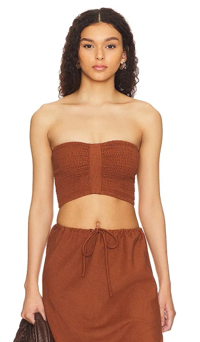 L*space Summer Feels Tube Top In Brown