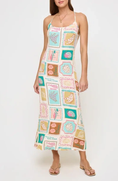 L*space Lspace Summer Somewhere Print Slipdress In White