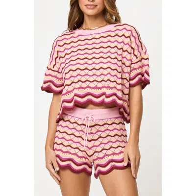 L*space Lspace Sun Chaser Stripe Top In Pink