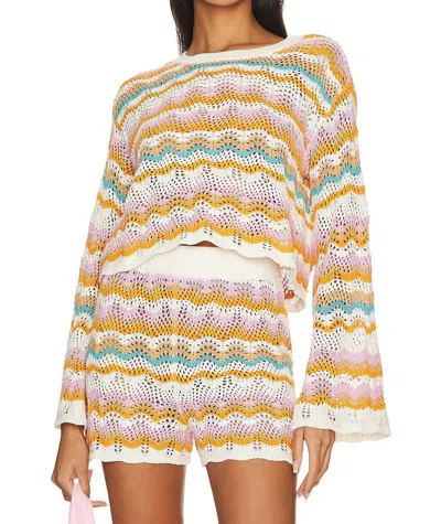 L*space Sun Ray Sweater In Daybreak Stripe In Multi