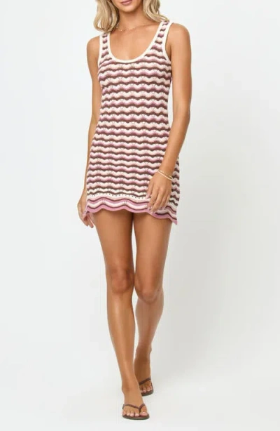 L*space Lspace Sunchaser Cover-up Knit Dress In Animal Print