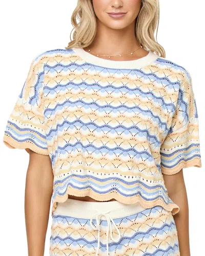 L*space Sunchaser Scalloped Cover Up Crop Top In Multi