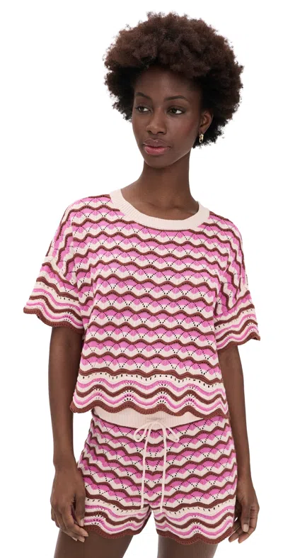 L*space Sunchaser Top Shell Yeah Crochet In Pink