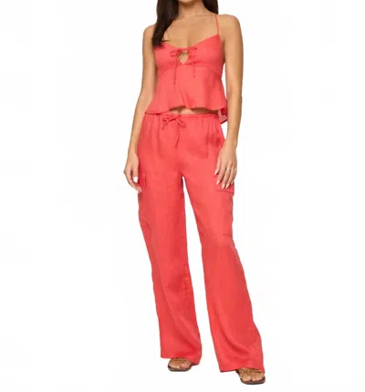 L*space Sundown Cargo Pant In Grapefruit In Red