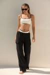 L*space Sundown Linen Cargo Pants In Black