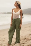 L*space Sundown Linen Cargo Pants In Green
