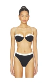 L*space Lspace Sunrise Shell Bikini Top In Black