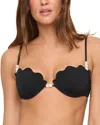 L*space X Anthropologie Sunrise Shell Bikini Top In Black