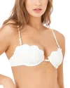 L*space Lspace Sunrise Shell Bikini Top In Cream