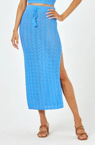 L*space Sweet Talk Open Stitch Cover-up Midi Skirt In Veri Peri