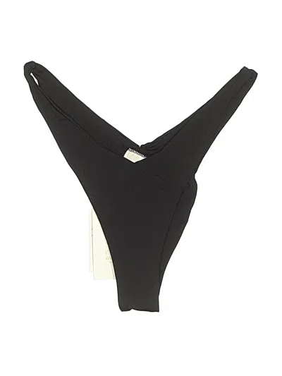 Pre-owned L*space Swimsuit Top Black Color Block Pattern Swimwear