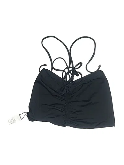 Pre-owned L*space Swimsuit Top Black Solid Pattern Swimwear