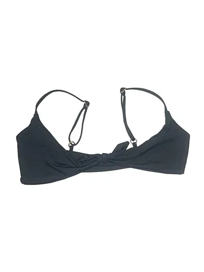 Pre-owned L*space Swimsuit Top Black Solid Pattern Swimwear