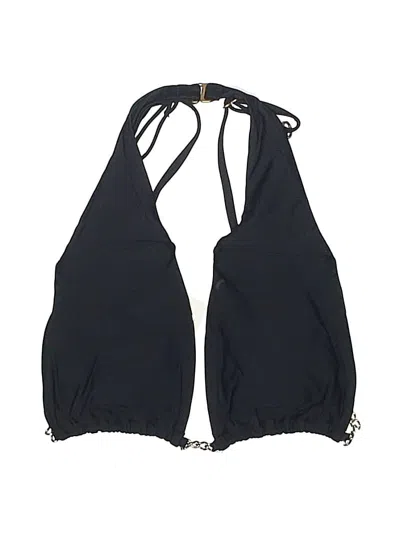 Pre-owned L*space Swimsuit Top Black Solid Pattern Swimwear