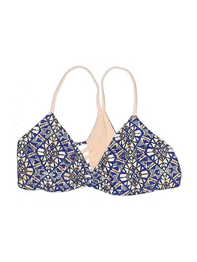Pre-owned L*space Swimsuit Top Blue Paisley Pattern Swimwear