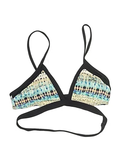 Pre-owned L*space Swimsuit Top Blue Print Pattern Swimwear