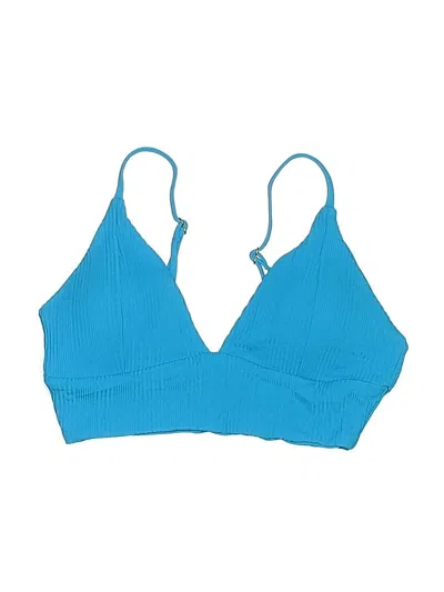Pre-owned L*space Swimsuit Top Blue Swimwear