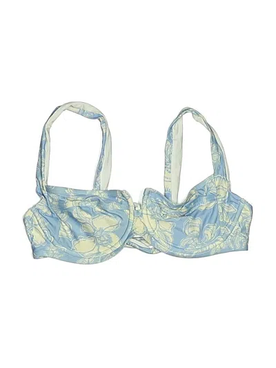 Pre-owned L*space Swimsuit Top Blue Swimwear