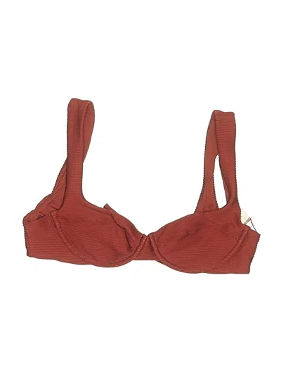 Pre-owned L*space Swimsuit Top Burgundy Swimwear