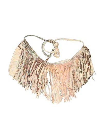 Pre-owned L*space Swimsuit Top Gold Swimwear