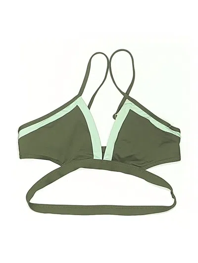 Pre-owned L*space Swimsuit Top Green Swimwear
