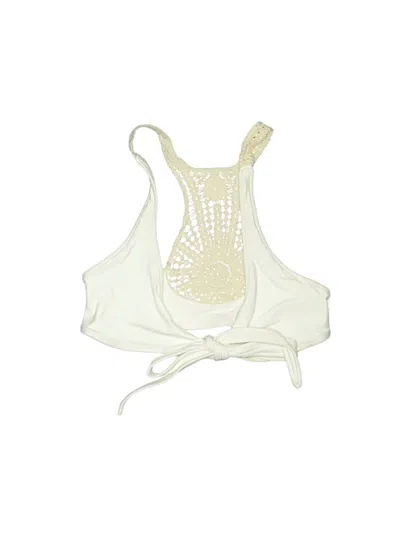 Pre-owned L*space Swimsuit Top Ivory Swimwear