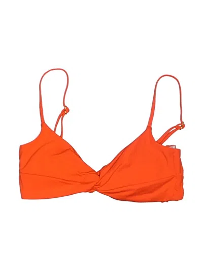 L*space Swimsuit Top Orange Solid Pattern Swimwear
