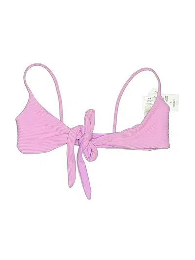 L*space Swimsuit Top Pink Solid Pattern Swimwear