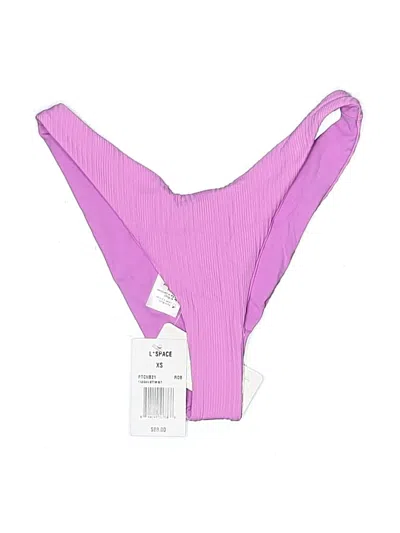 L*space Swimsuit Top Purple Solid Pattern Swimwear