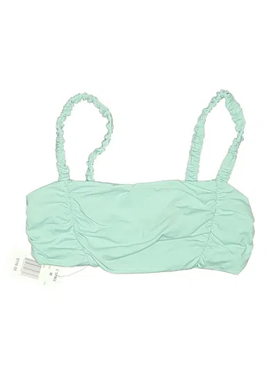 Pre-owned L*space Swimsuit Top Teal Strapless Neckline Swimwear