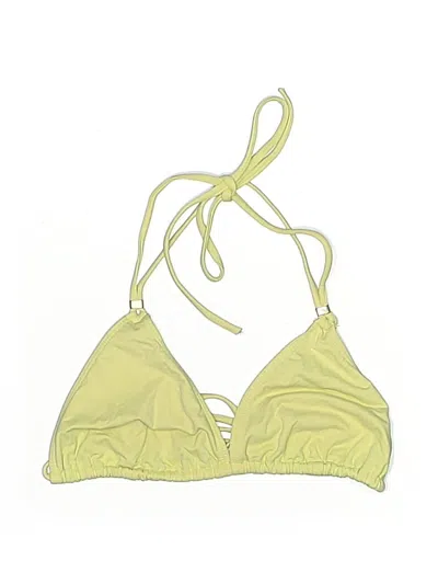 Pre-owned L*space Swimsuit Top Yellow Swimwear