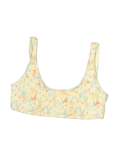 Pre-owned L*space Swimsuit Top Yellow Swimwear