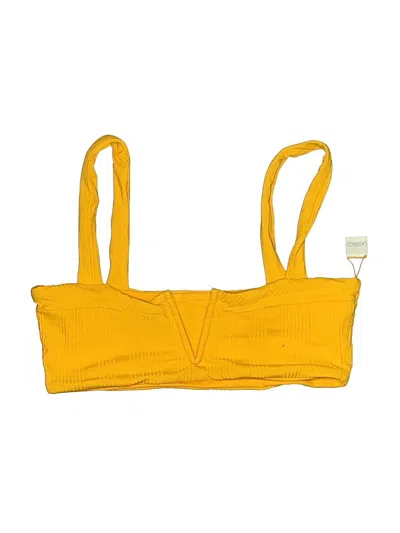 Pre-owned L*space Swimsuit Top Yellow Swimwear