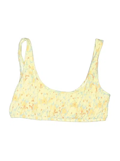 Pre-owned L*space Swimsuit Top Yellow Swimwear