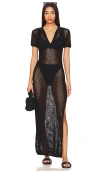L*space Lspace Sydney Open Stitch Cover-up Dress In Black